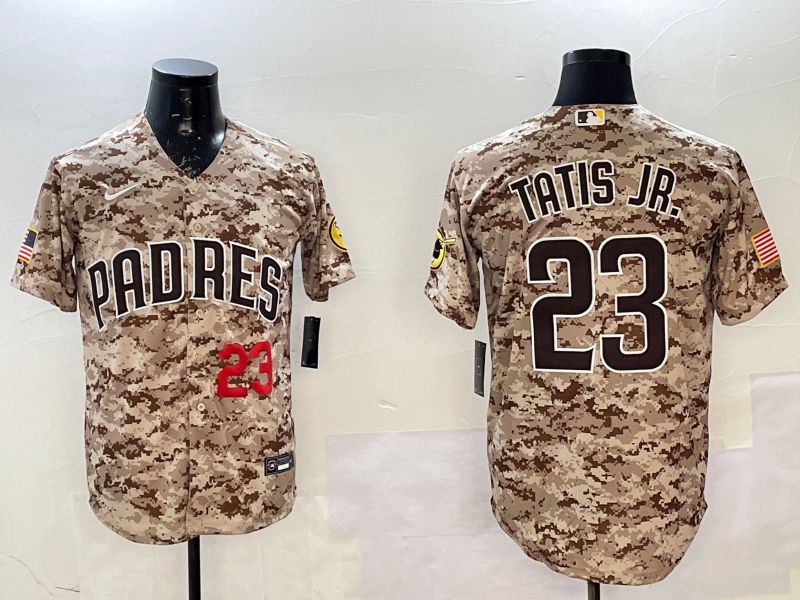 Men San Diego Padres #23 Tatis jr Camo Game 2025 Nike MLB Jersey style 9->san diego padres->MLB Jersey